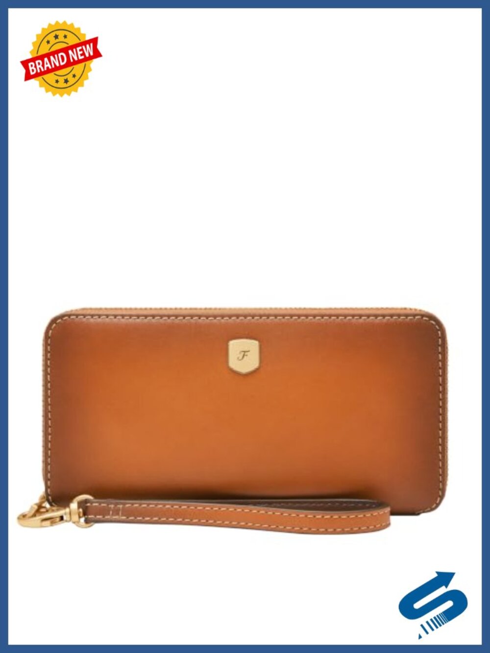 Fossil Lennox Zip Continental Wallet Genuine Leather 12 Card Slots